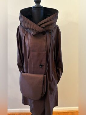 Mycra Pac Reversible Brown Coat with Shawl Collar